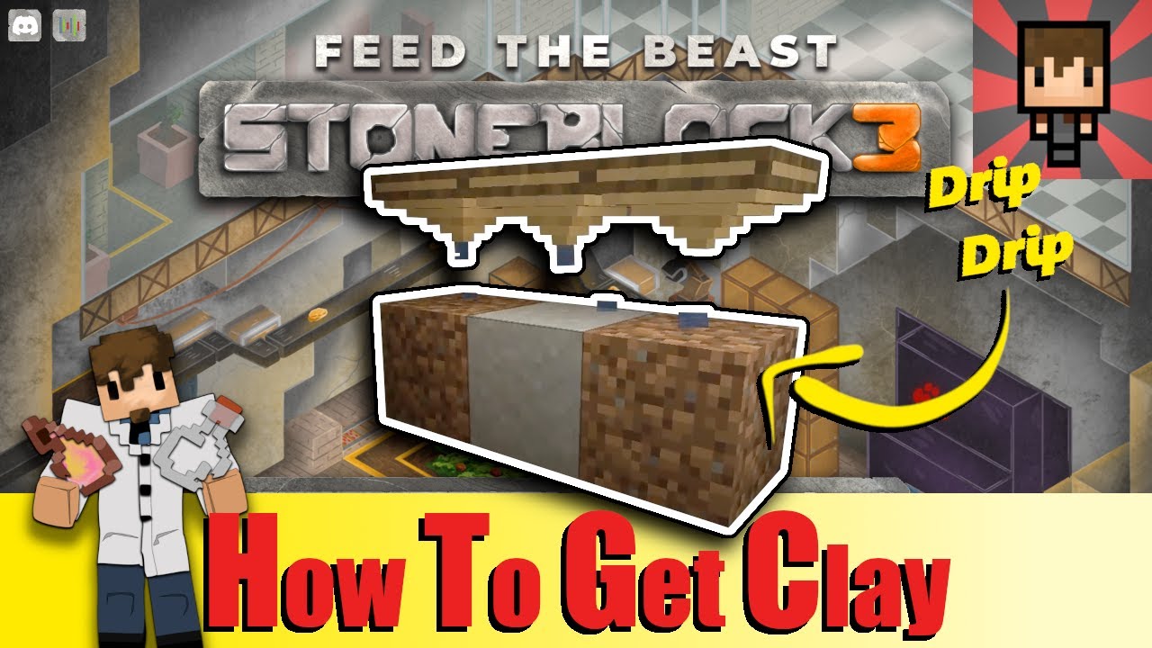 FTB STONEBLOCK 3 - How to get Clay & use the Dripper Tutorial Guide EP04