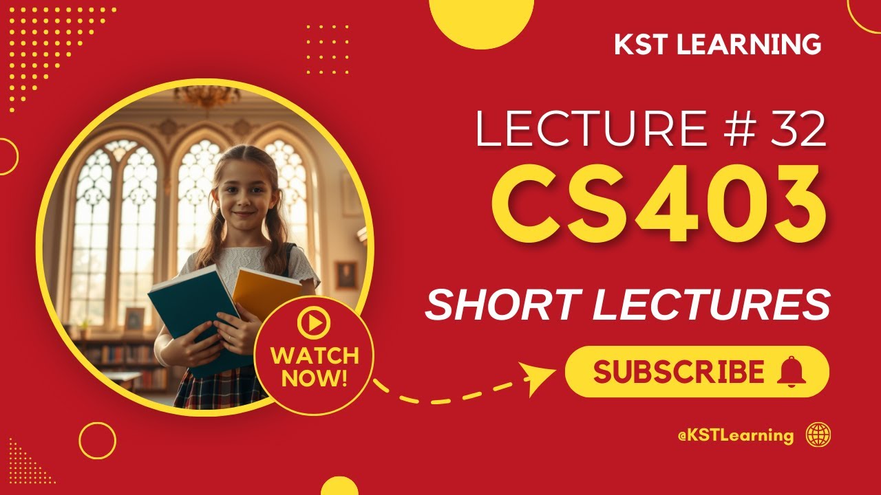 CS403 Short Lecture - 32 | VU Short Lecture | Data Base Management System in (Urdu / Hindi)