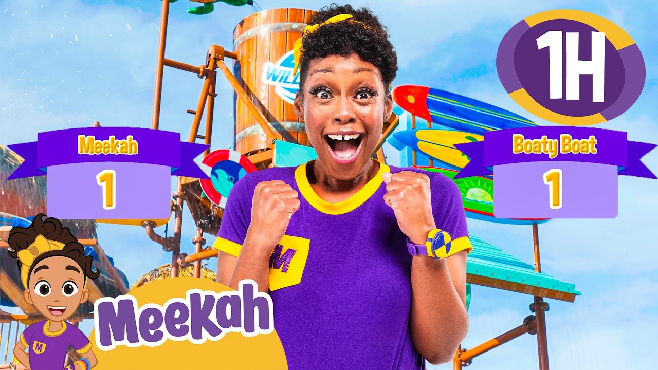 Meekah’s Water Slide Adventure!💦🎢 | Meekah | Family Time! 👨🏿‍👩🏿‍👧🏿‍👦🏿 | MOONBUG KIDS
