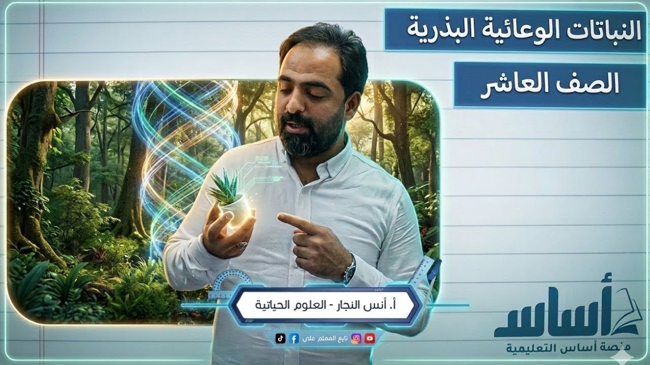 النباتات الوعائية البذرية || الصف العاشر || العلوم الحياتية || أ انس النجار