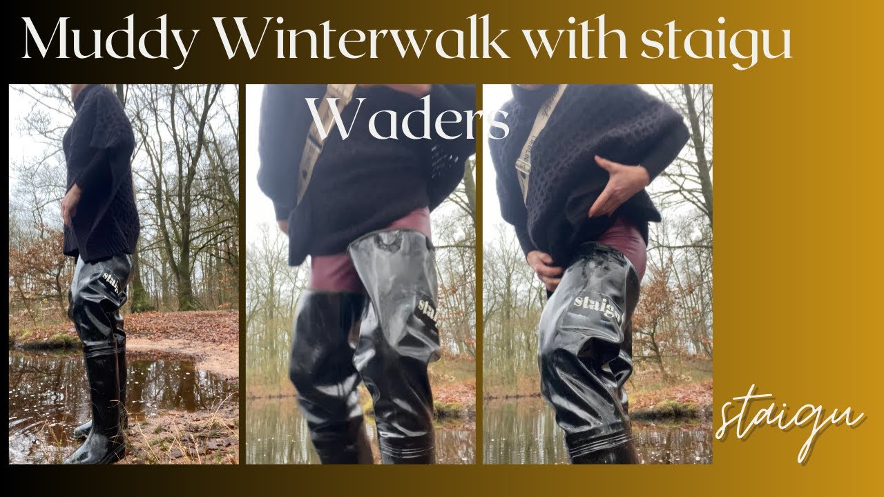 Muddy Winterwalk in staigu Waders