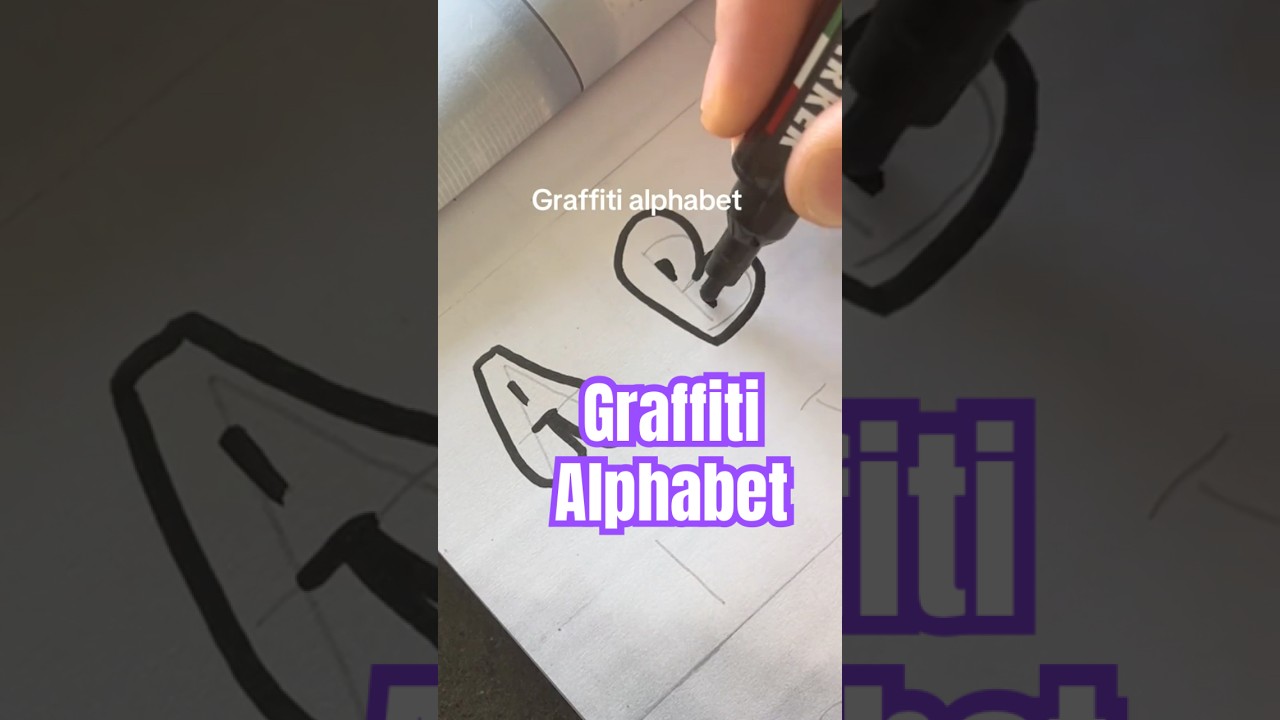 Graffiti alphabet on my Graffiti book by simondee (on Amazon) and @haltcolors #graffiti #markers
