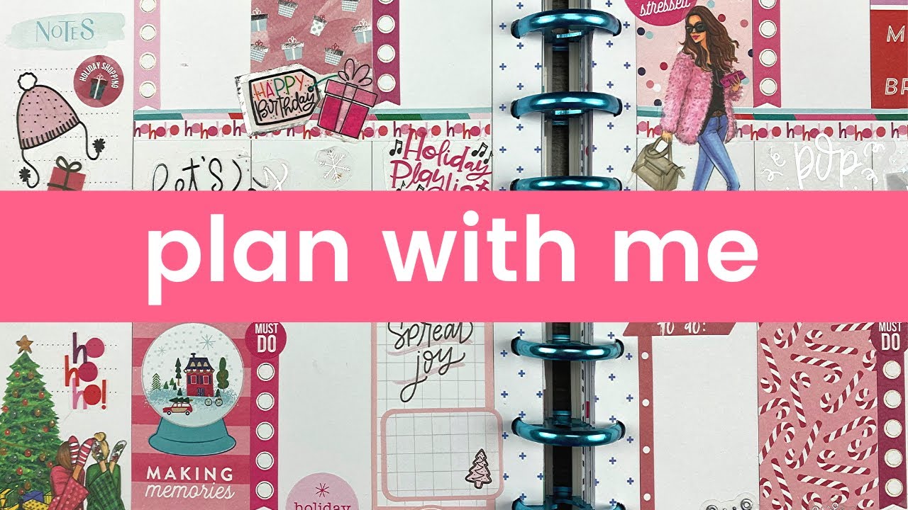 Christmas plan with me in The Happy Planner in PINK