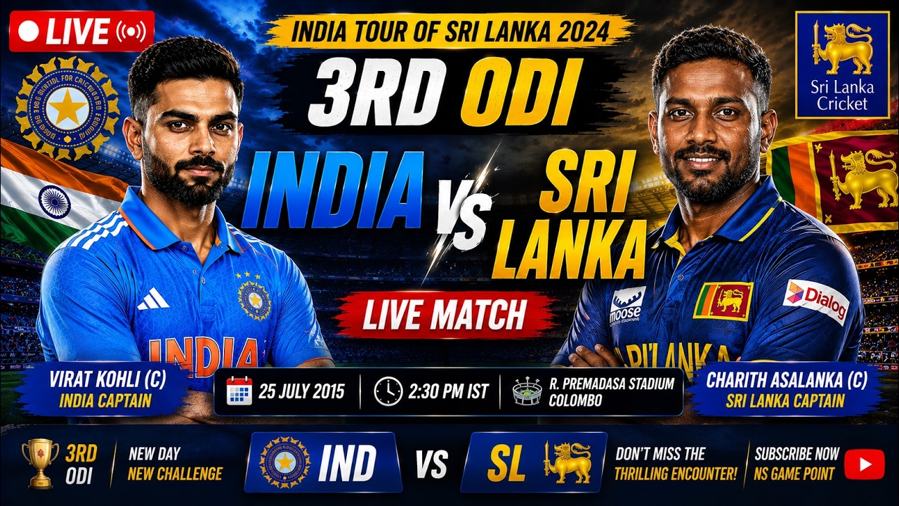 IND vs SL LIVE 🔴 3rd ODI | India vs Sri Lanka | Cricket 26 LIVE #shorts