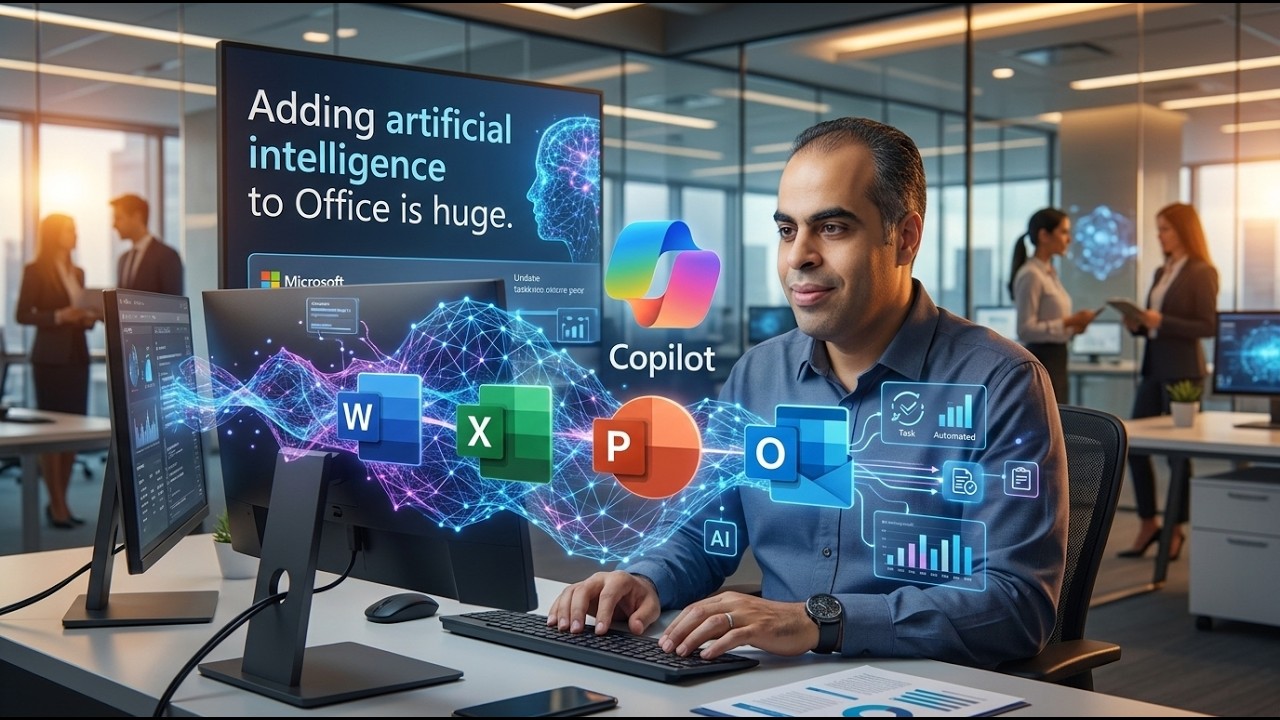اضافة الذكاء الاصطناعي للاوفيس   هائل  Adding artificial intelligence to Office