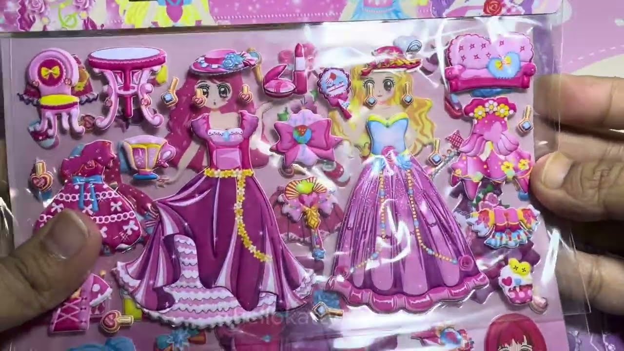 Oddly Satisfying ASMR Sticker Book Sanrio dress up stickers anime | NO TALKING  # 2 🎀 👗