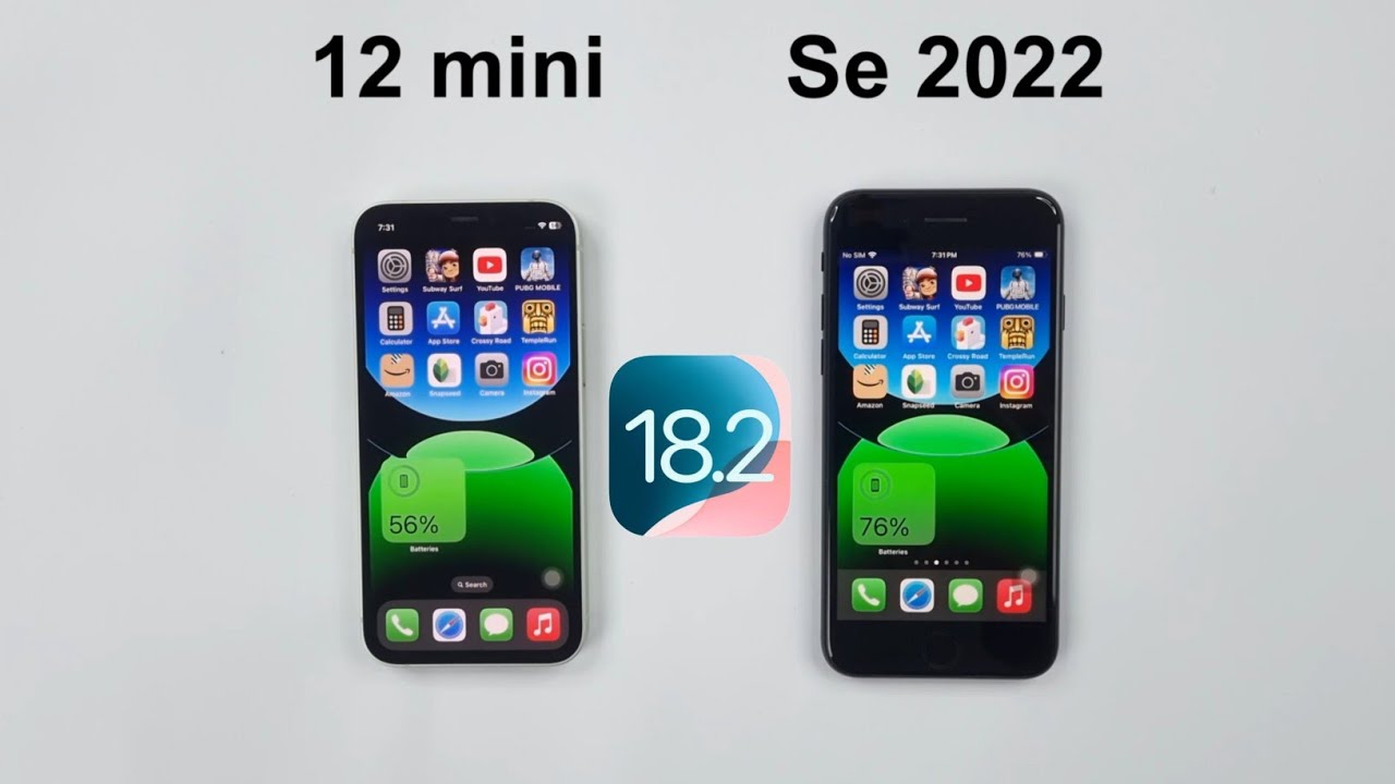 iOS 18.2 SPEED TEST - iPhone SE 2022 vs iPhone 12 Mini