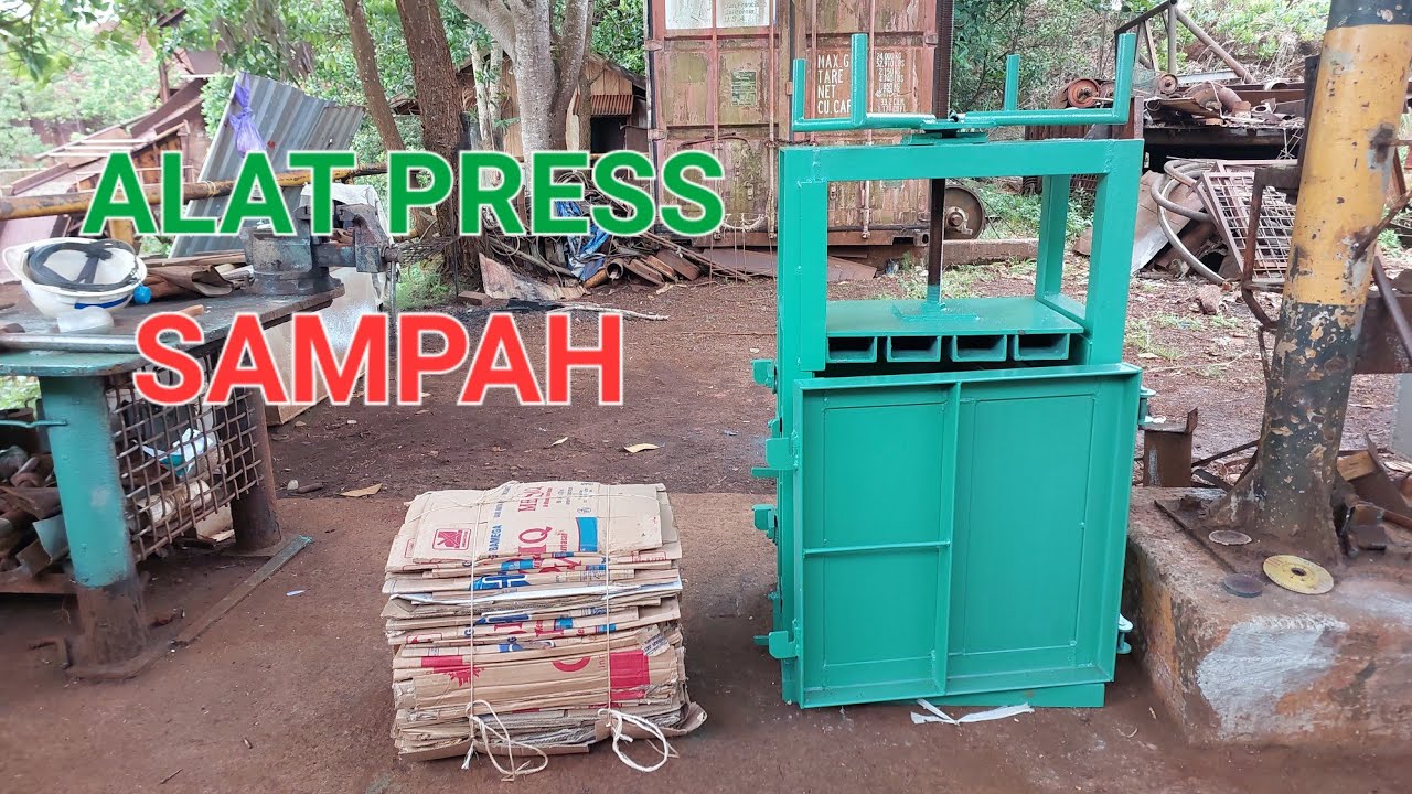 Uji coba ALAT PRESS SAMPAH manual menggunakan #sampah #kardus