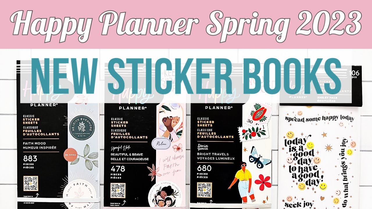NEW! Happy Planner Sticker Books Spring Release 2023 - Spoonful of Faith, Bright Travels, Faith Mood
