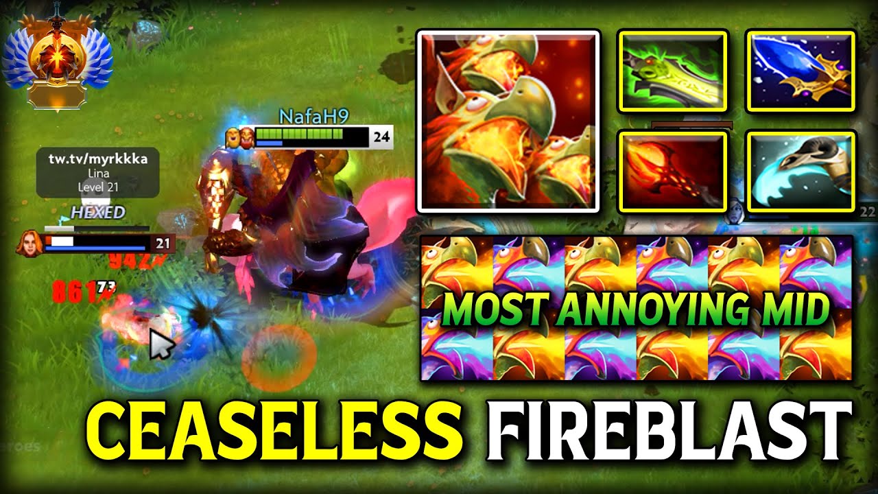 100% CEASELESS FIREBLAST MID Ogre Magi With Aghs Scepter Item & IMBA Multicast Items Destroys All