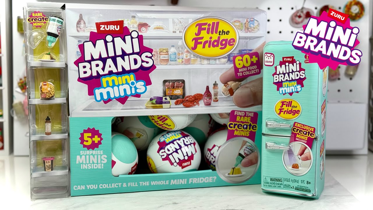 ZURU MINI BRANDS FILL THE FRIDGE MINIS | ODDLY SATISFYING ASMR | UNBOXING FULL CASE OF MINIS FOOD 🍳🍗