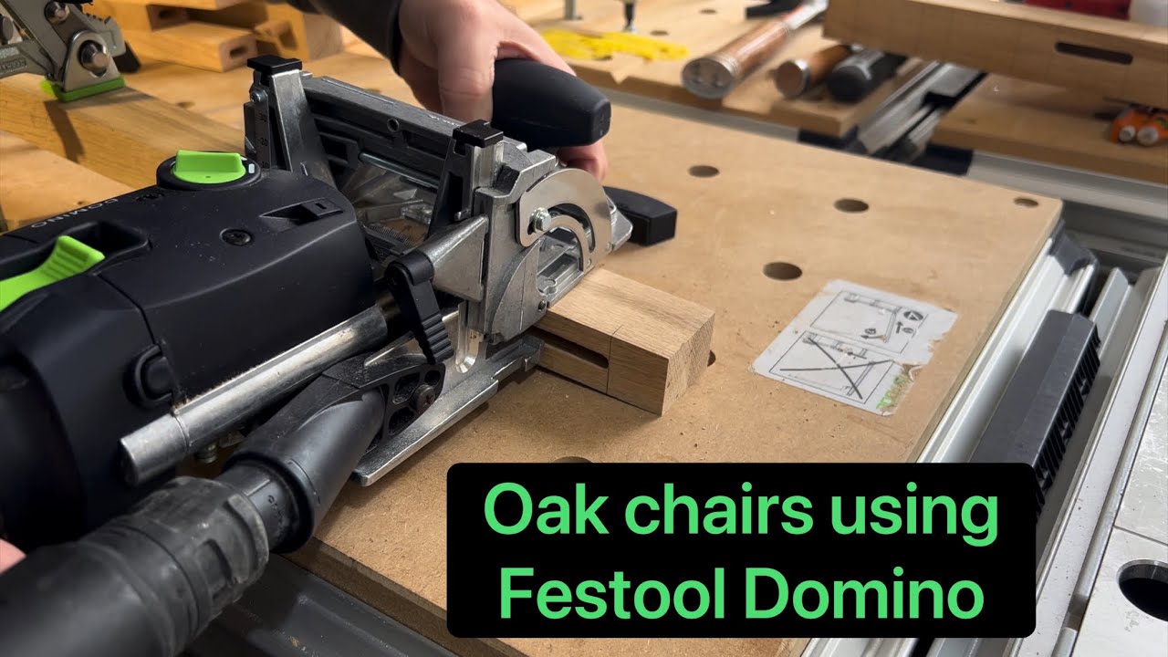 Дубовые стулья, изготовленные с использованием Festool Domino, CMS OF, TS55K.
