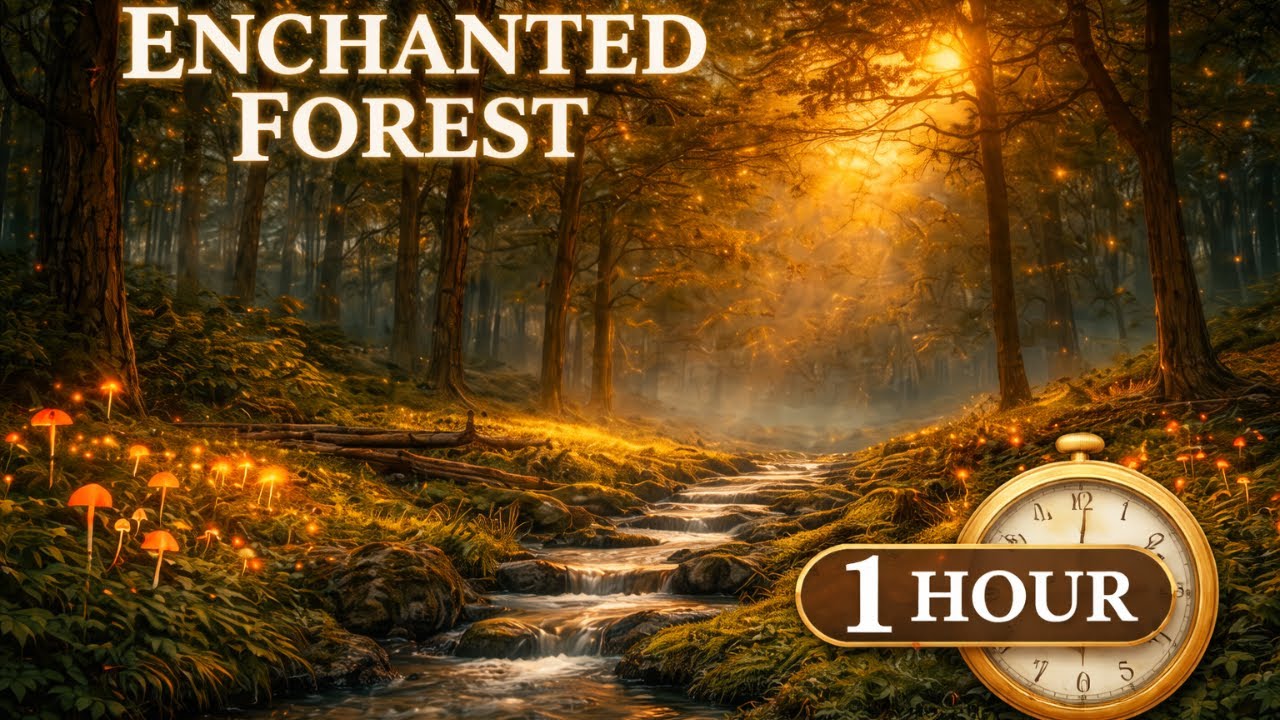 Enchanted Forest 🌲 | 1 Hour of Peaceful Nature Sounds & Soft Fantasy Ambience