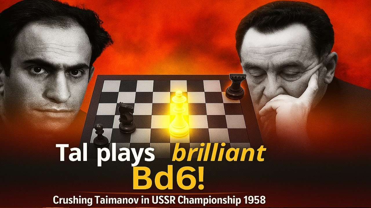 Tal’s Brilliant Bd6! Crushing Taimanov in USSR Championship 1958