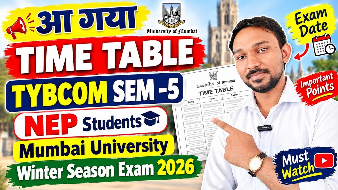 TYBCOM (NEP) Time Table Oct 2026 Mumbai University || Winter Session Exam 2026 || Atul Sir