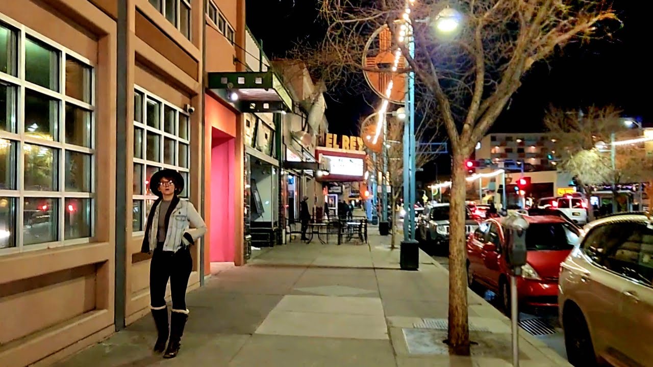 What You See at Night in Albuquerque | Driving and Walking Downtown
