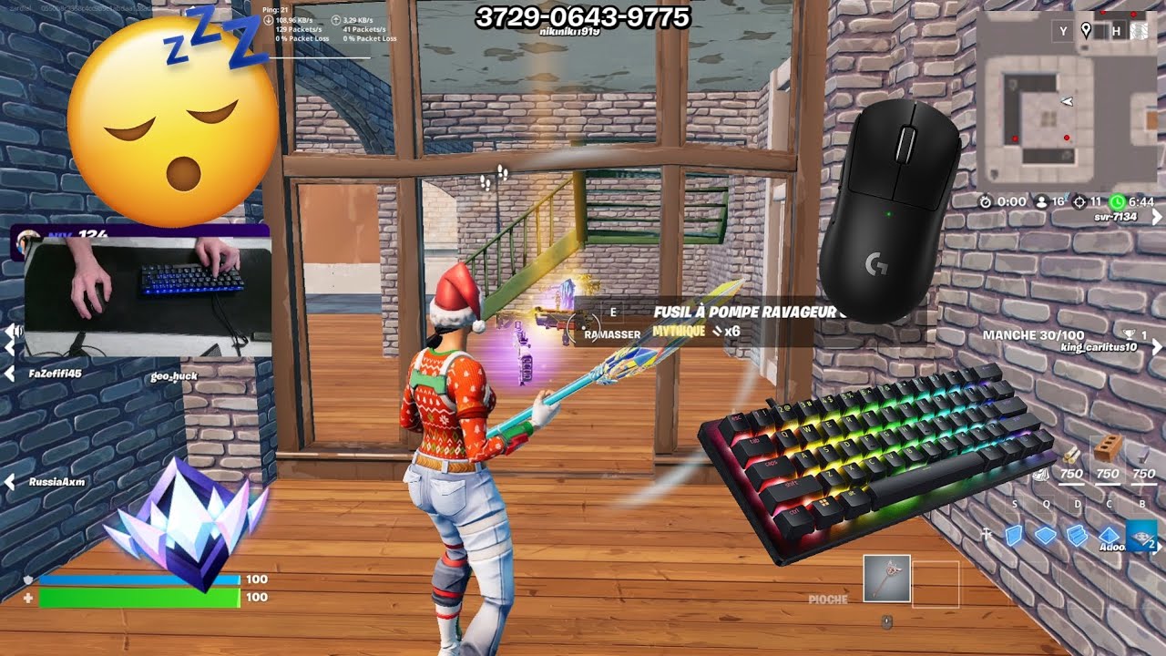 ASMR🤩 Tilted Zone Wars🏆Satisfying Keyboard Fortnite 240FPS 4k