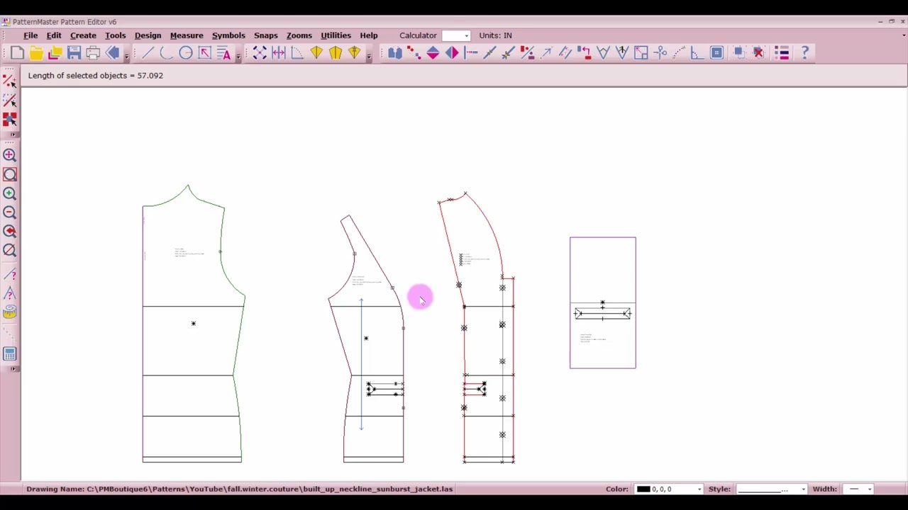 How to align the welt pocket reference onto a pattern