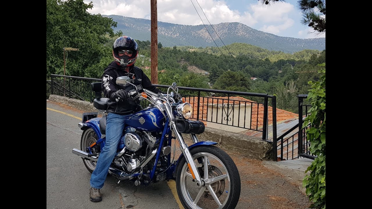 Harley Davidson, Motorcycle ride, to Minthis Hills, Cyprus.