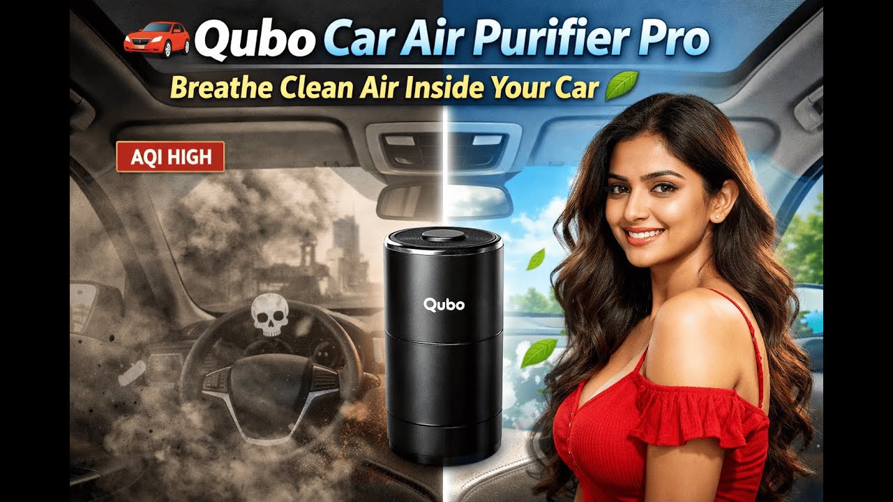 Qubo Car Air Purifier Pro Review in Hindi | HEPA13 + Carbon Filter | Best Car Air Purifier? SPSSWAG