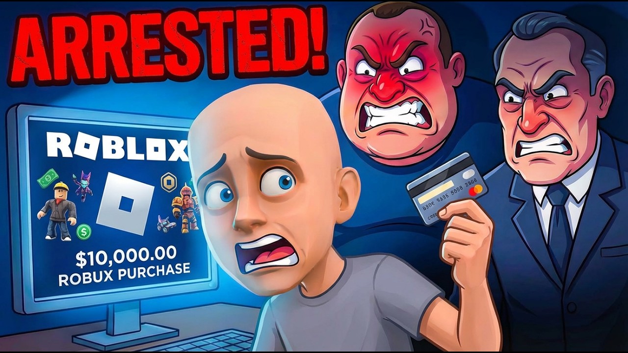 Classic Caillou Steals $10,000 for ROBUX | Gets ARRESTED! Grounded