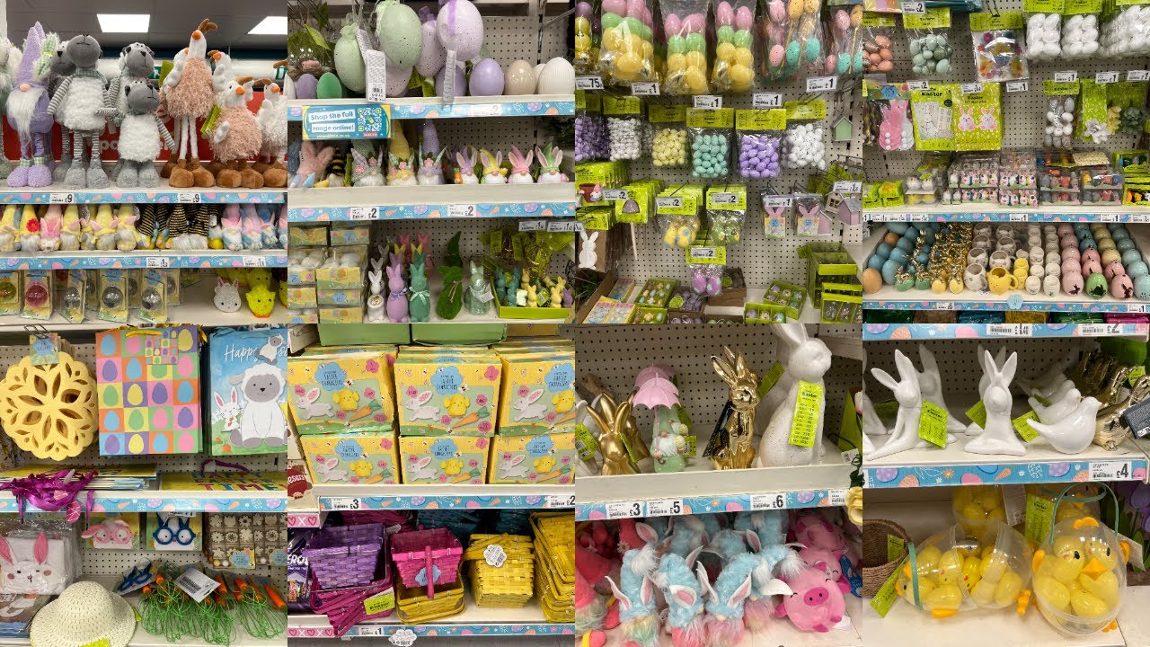 POUNDLAND EASTER DECORATION COLLECTION WITH PRICE 2024 | POUNDLAND HAUL | TRAVELANDSHOP WITH ME