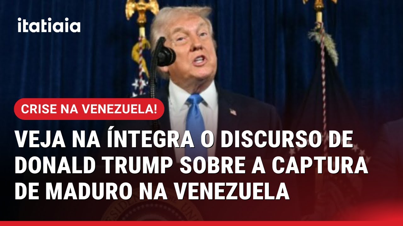 VEJA NA ÍNTEGRA O DISCURSO DE DONALD TRUMP SOBRE A CAPTURA DE MADURO NA VENEZUELA