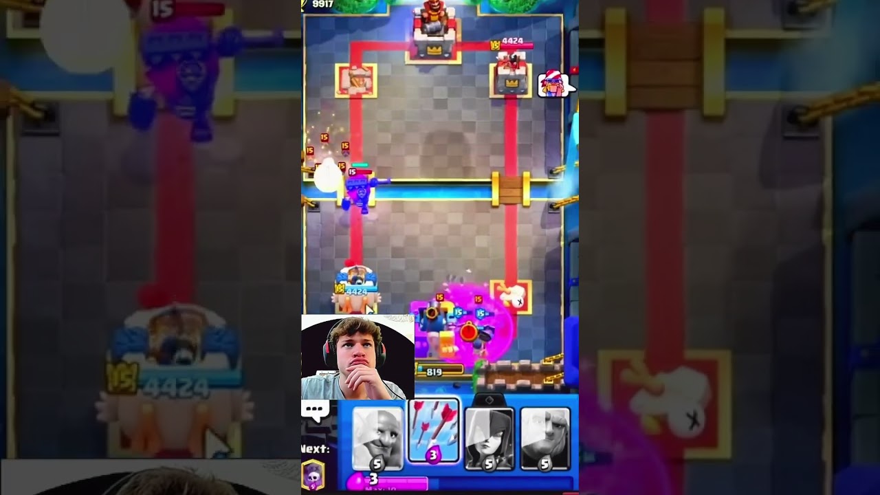 Jynxzi Faces GolemStream Sniper😮&zwj;💨😳 #jynxzi #clashroyale #bowlervibes
