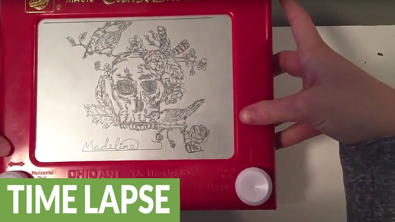 Time lapse captures incredible Etch-A-Sketch artwork process