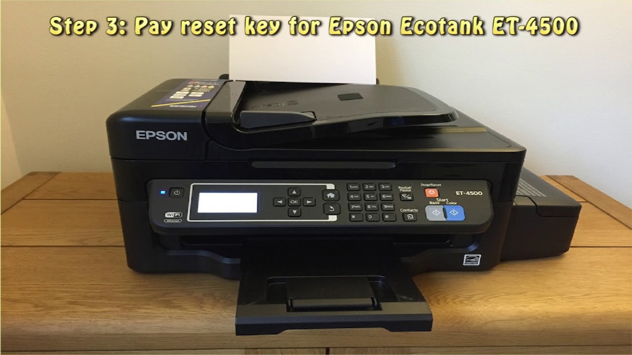 Reset Epson Ecotank ET 4500 Waste Ink Pad Counter