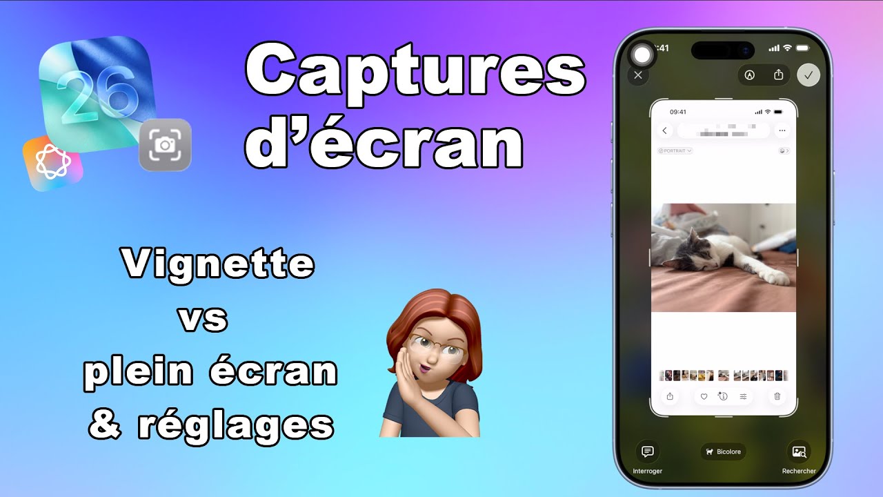 iOS 26 et captures d’écran 📱 : vignette, plein écran, loupe, nouveautés Apple Intelligence (iPhone)