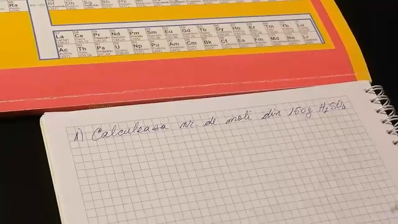 Calcul de număr de moli