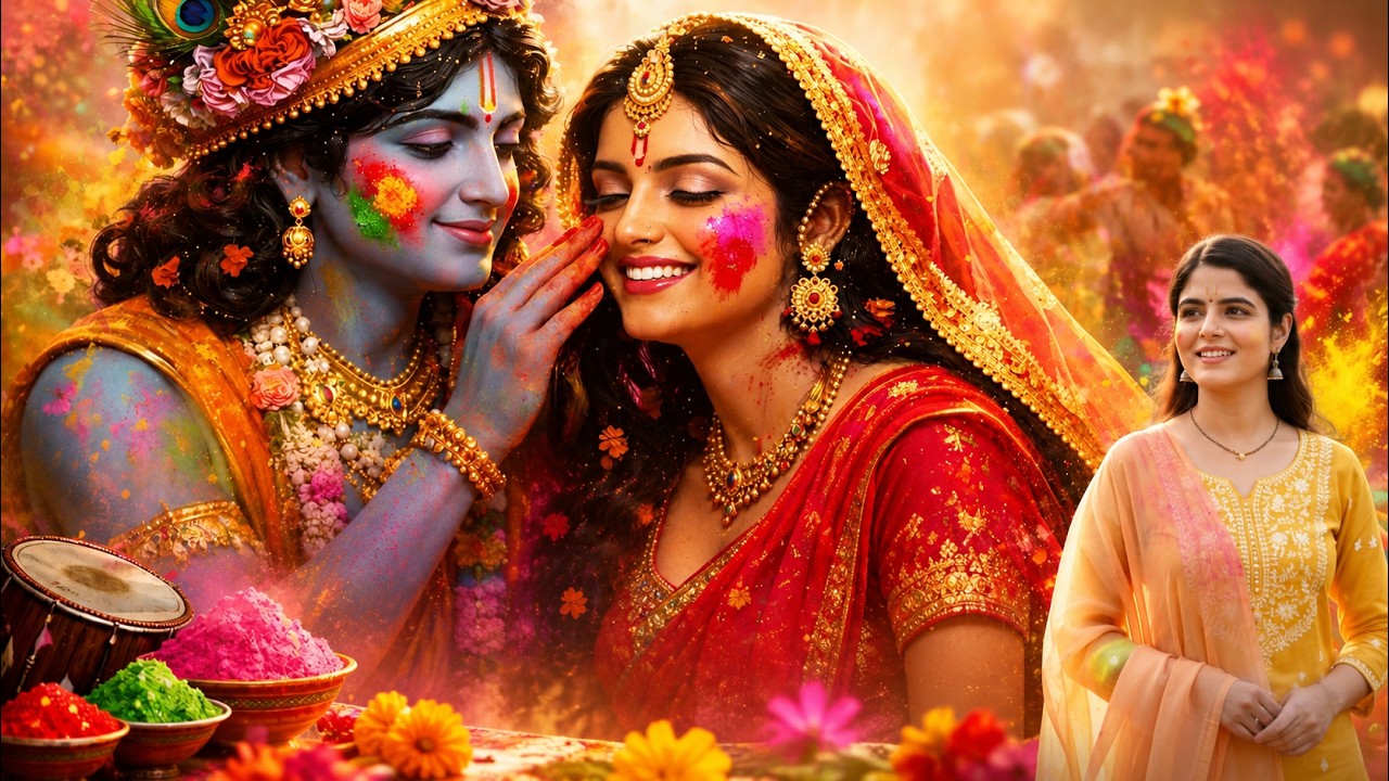 Radha Muskayi Kanha Ne Rang Lagaya | राधा मुस्काई, कान्हा ने रंगलगाया | Holi Special AI Bhajan 2026
