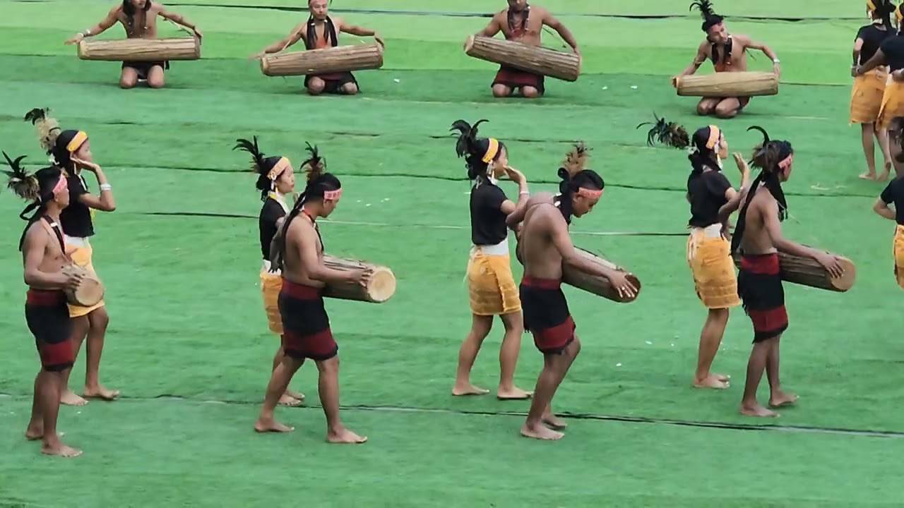 GRAND HORNBILL FESTIVAL 2024 WANGALA DANCE BY MEGHALAYA AND NNAGALAND GARO TRIBE