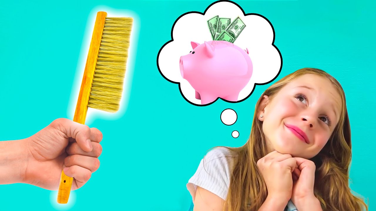 Nastya para kazanmayı ve tasarruf etmeyi öğreniyor