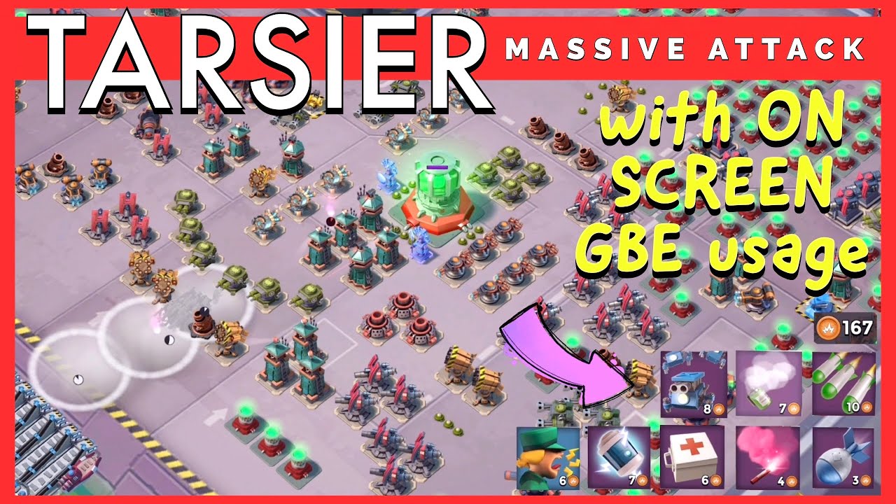 TARSIER - great video with ON SCREEN gunboat energy usage 😎 operation MASSIVE ATTACK // BOOM BEACH