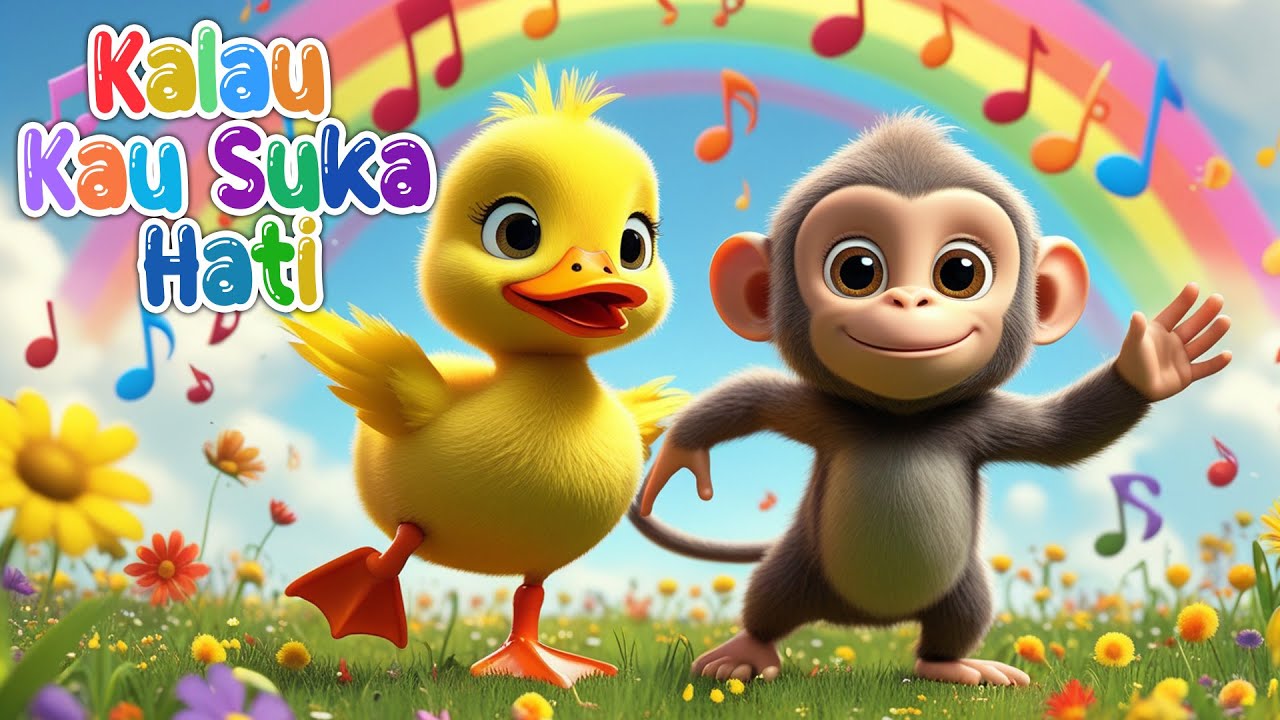 Lagu Anak Kalau Kau Suka Hati ! Bebek dan Monyet Joget Bareng Kamu!