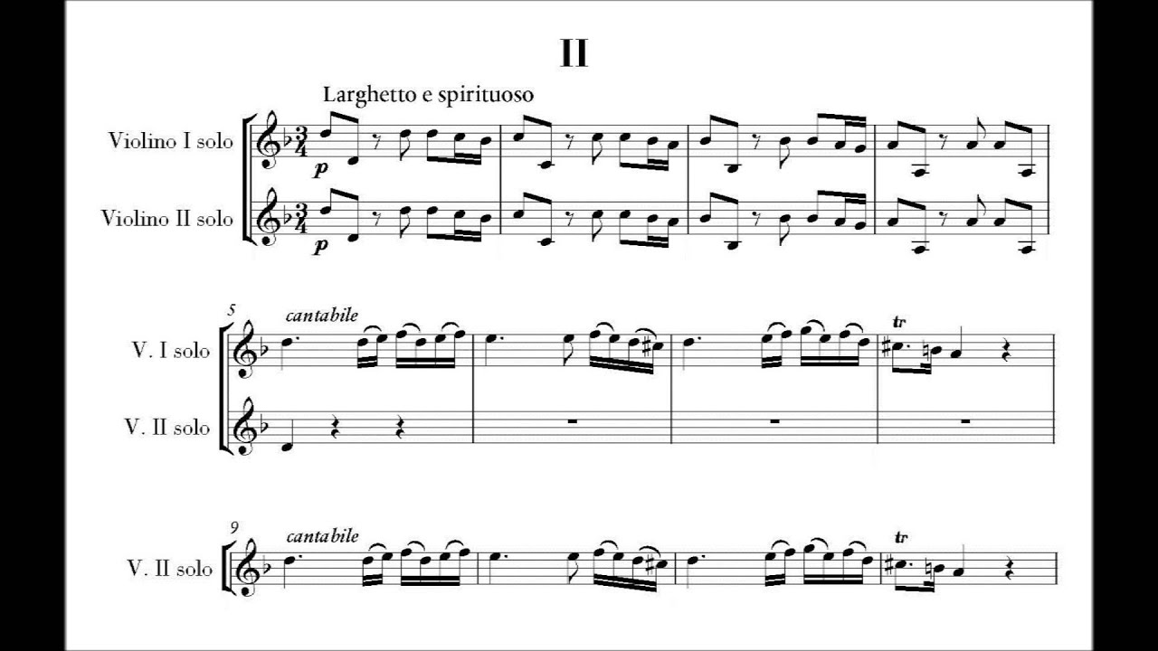 Vivaldi, Antonio L. (1678-1741) violin concerto for 2 violins in A minor opus 3 no. 8, RV 522