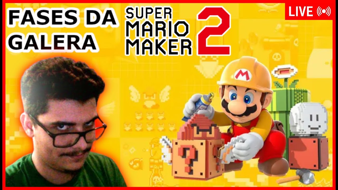 Jogando fases no Super Mario Maker 2! | Live🔴#8