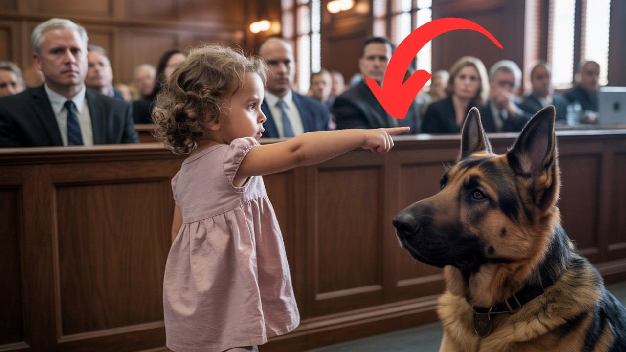3 Year Old Girl Points at Police Dog in Courtroom, Says Two Words — Everyone Freezes