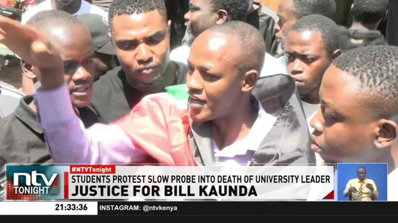 MKU students protest, call for swift probe into the death of student leader Bill Kaunda