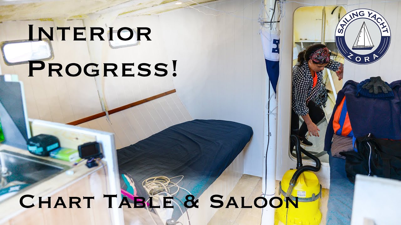 Chart Table Construction & Paint - Episode 37 - Sailing Yacht Zora