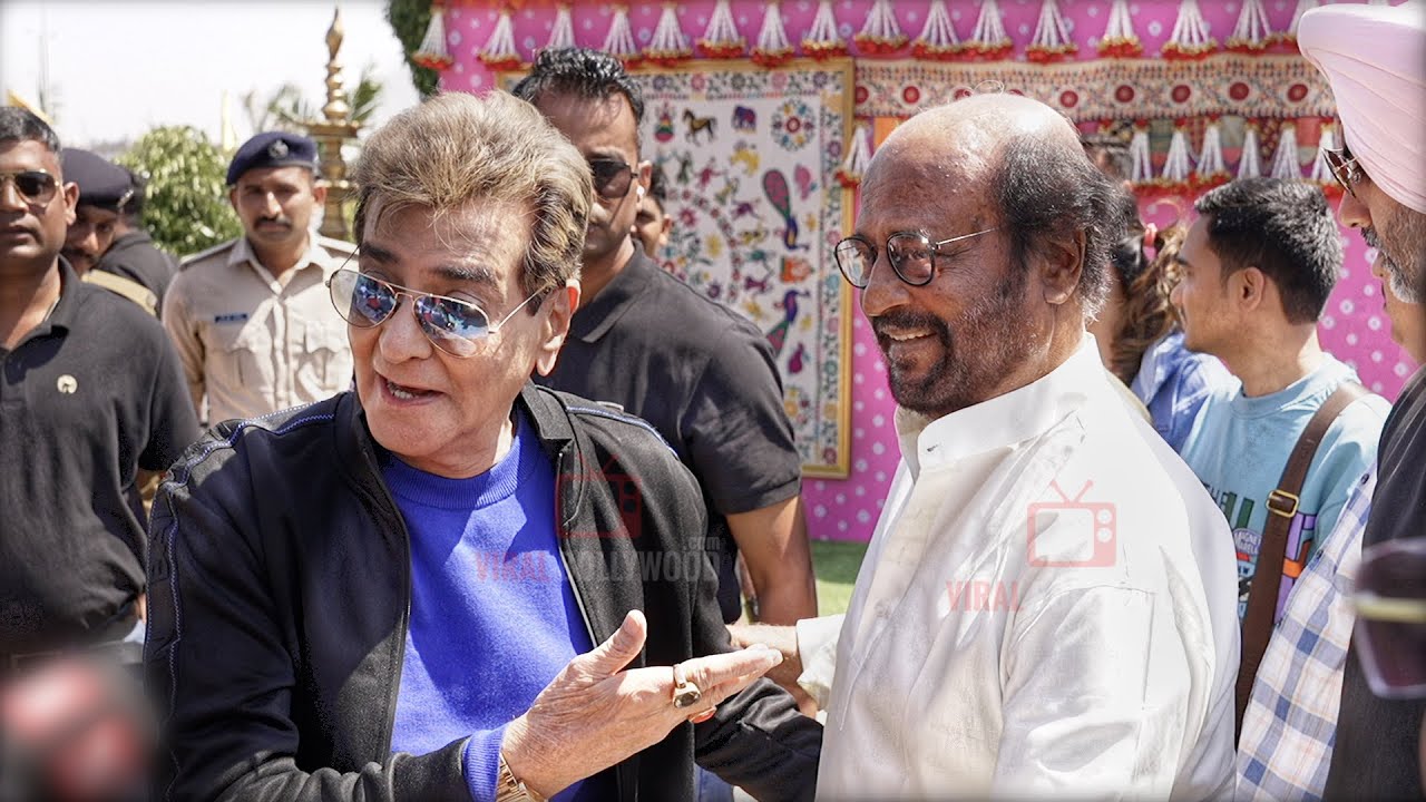 When 2 Legends Meet | Rajinikanth and Jeetendra Leaving from Anant Ambani - Radhika Pre Wedding