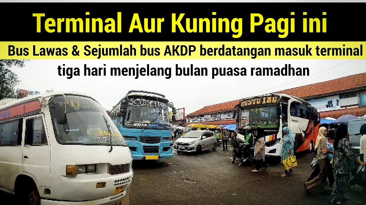 Pagi ini bus lawas & sejumlah bus akdp berdatangan masuk terminal aur kuning