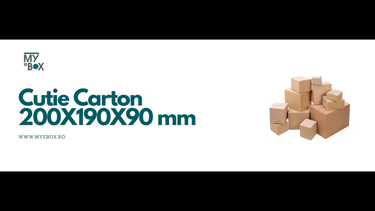 Cutie Carton 200x190x90 mm, CO3 I MyEbox - Cutii Ecommerce si Accesorii de Impachetat I