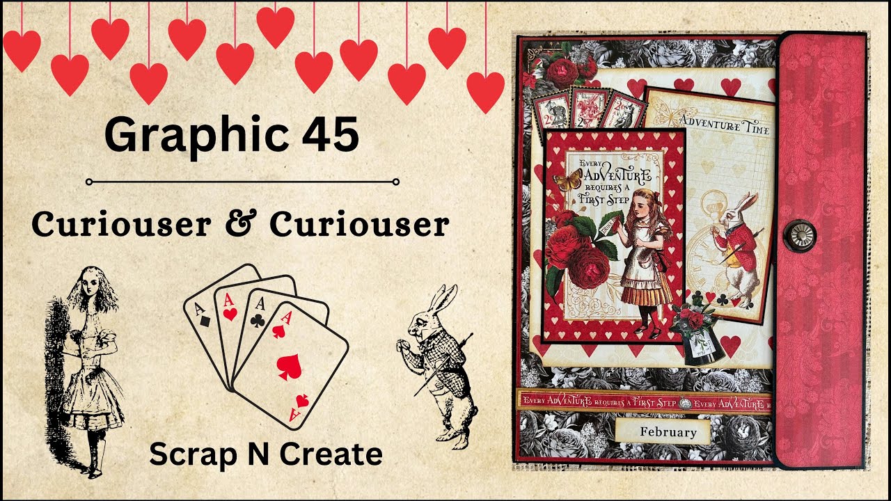 Graphic 45- Curiouser & Curiouser- Calendar Folio Walk Thru