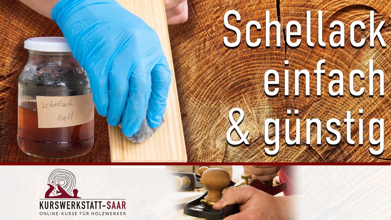 Holzoberfläche mit Schellack - Einfach, günstig und nachhaltig