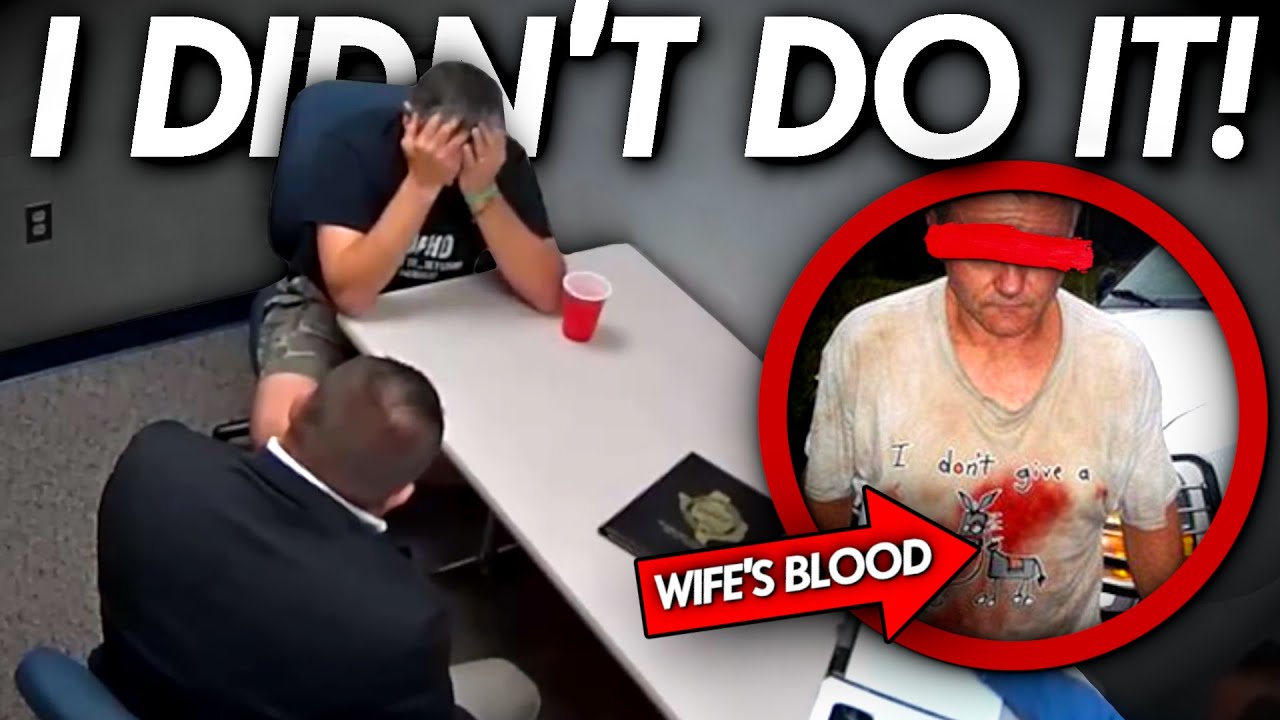 Braindead Killer Husband Wears Wife's Blood To Interrogation