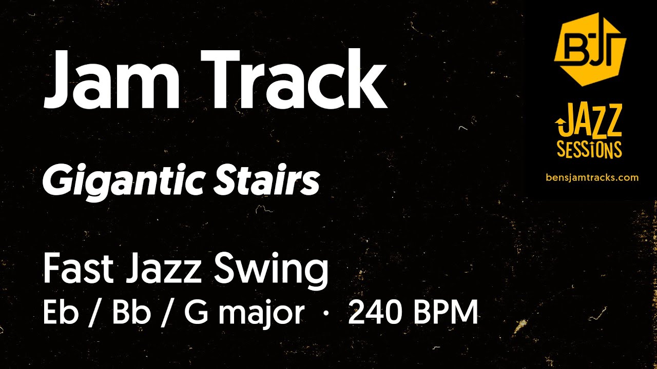 Gigantic Stairs (Giant Steps) - Fast Jazz Swing Jam Track