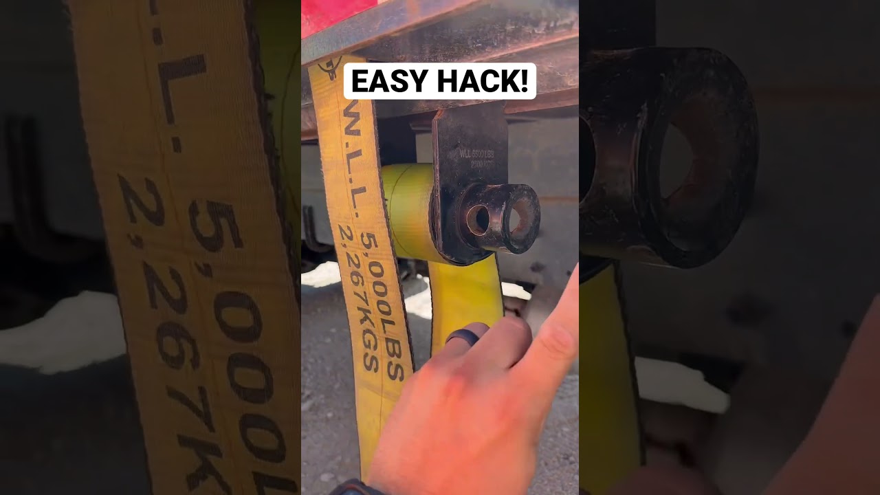FASTEST way to roll up a truck strap! #construction #satisfying